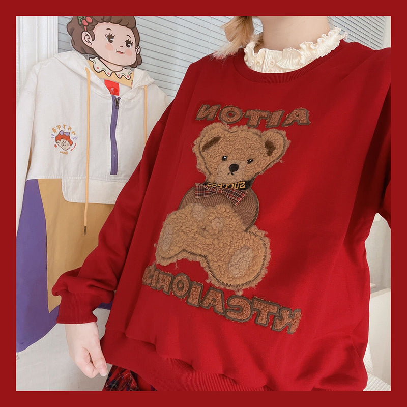 Red Teddy Bear Sweatshirt  PL52509