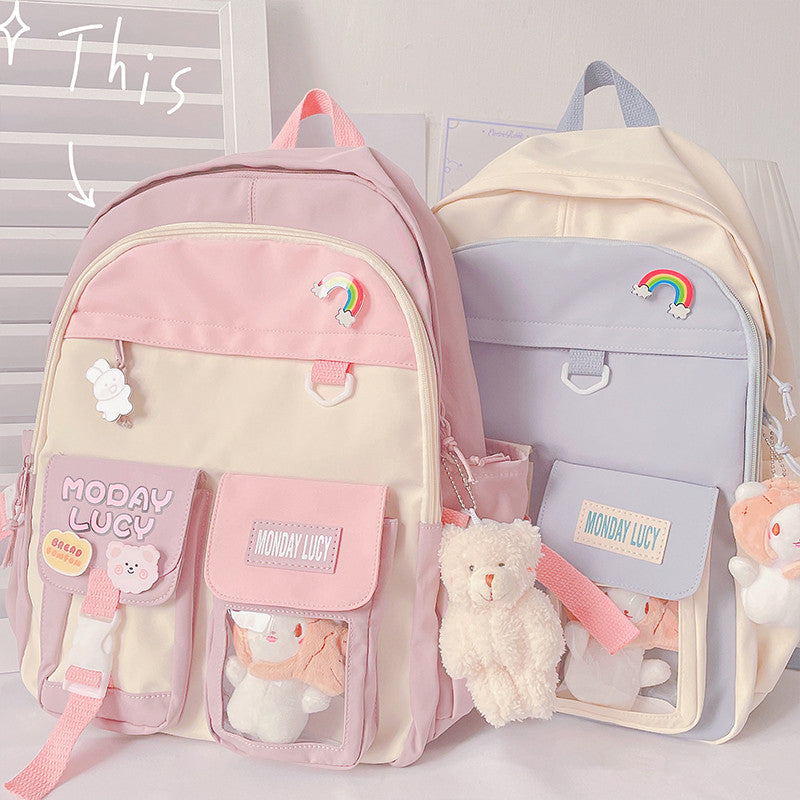 Cute bear pendant backpack PL52055