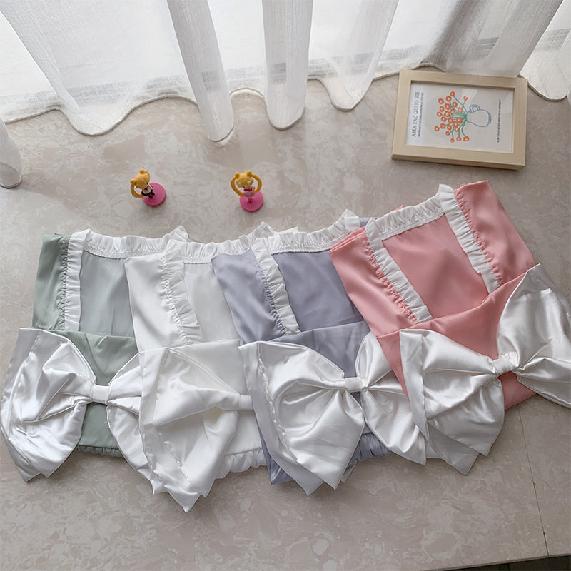 Summer bow top + shorts pajamas PL51498