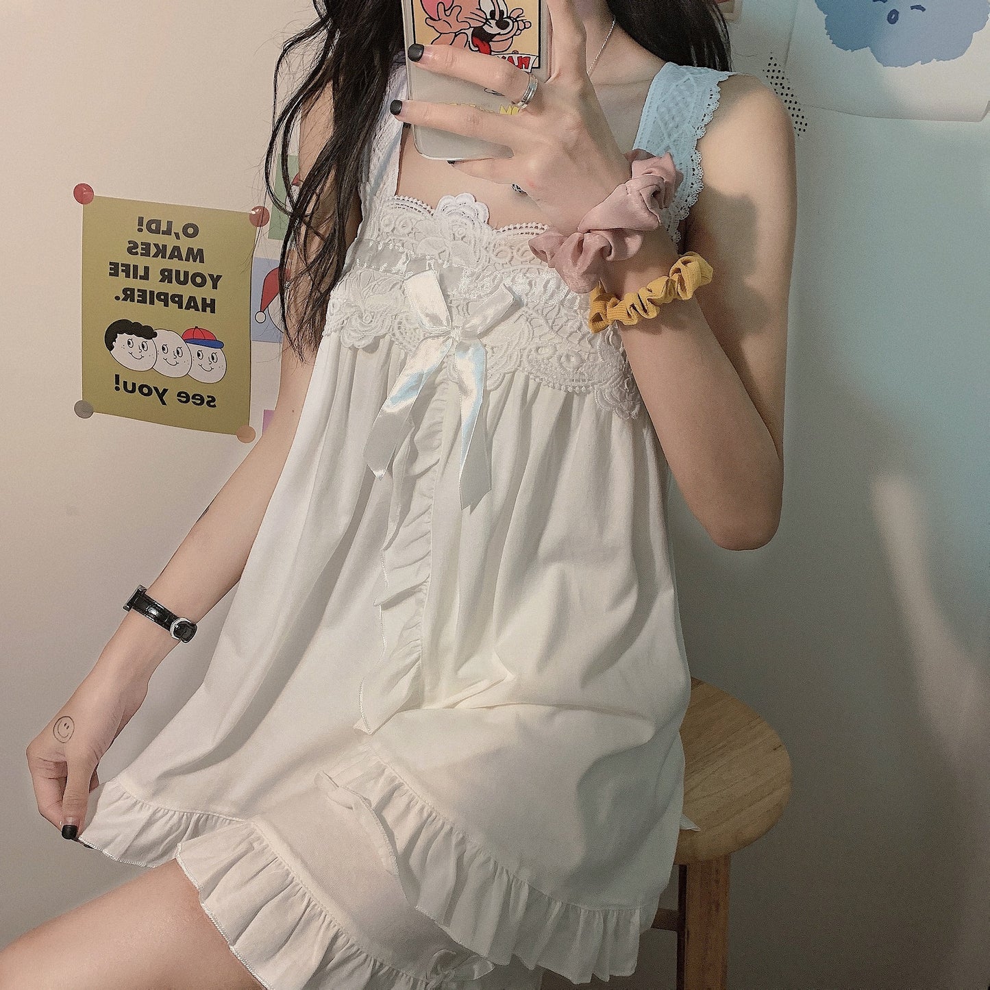 Cute suspender pajamas + pants PL51056