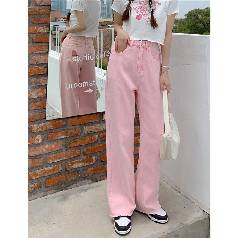 Pink High Waist Wide Leg Pants PL51644