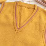 Yellow Knit Vest  PL52503