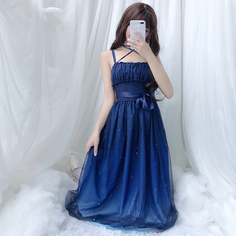 lolita starry sky gradient dress PL50290