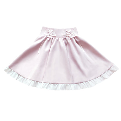 Pink embroidered skirt PL51024