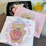 Cute bear embroidery T-shirt PL51562