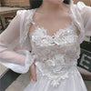 Lace hollow sling top PL52070