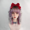 Purple short curly wig PL50632