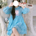 Lovely bow long sleeve dress PL51350