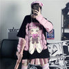 Harajuku print long sleeve T-shirt  PL50801