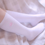 Sakura embroidered socks (two pairs) PL21256