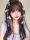 Cute purple bow hairpin PL52021