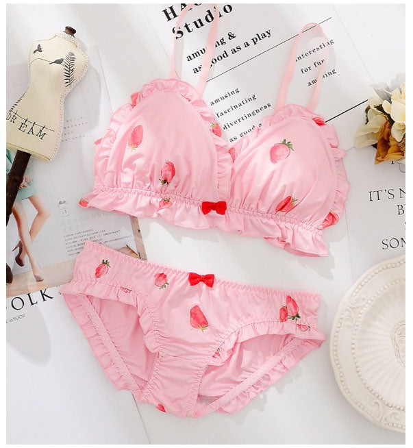 Strawberry Print Underwear Set PL10252