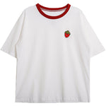 Embroidered stitching T-shirt  PL20411