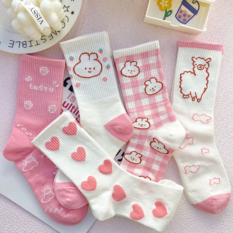 CUTE CARTOON SOCKS（five pairs）  PL52553