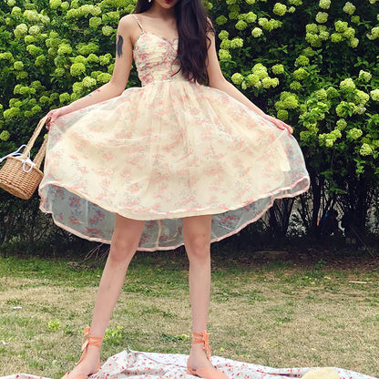 Sexy floral sling dress PL51535