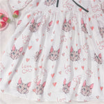 Cat Print Short Sleeve Dress PL20213