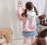 Cute rabbit ears plus fleece top PL51841