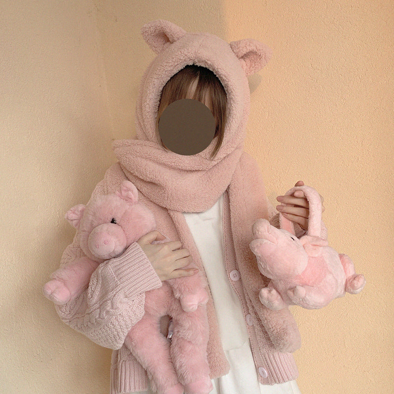 Pink Pig Ear Scarf  PL50874