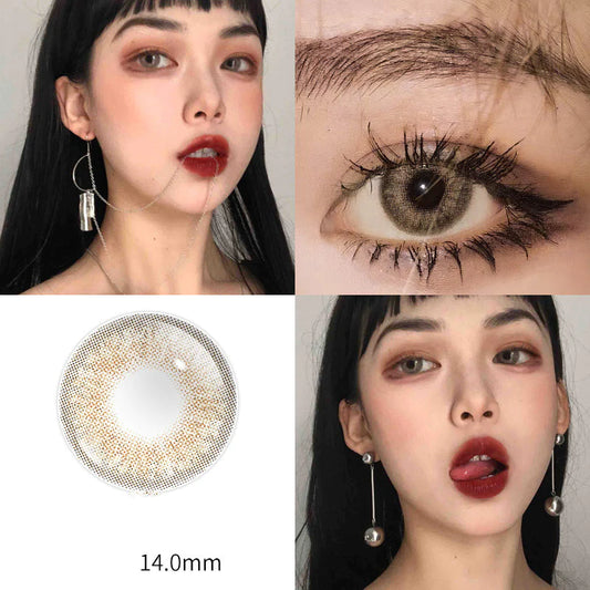 BROWN CONTACT LENSES (TWO PIECES)  PL52452