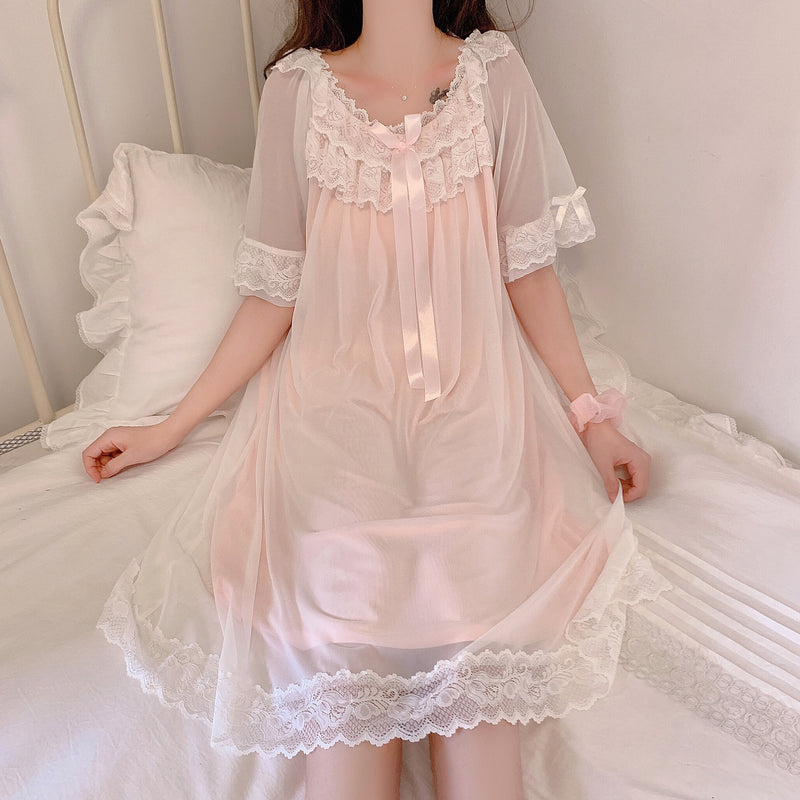 Lace sweet pajama dress PL50493