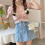 Harajuku Floral Drawstring Top PL51492