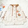 Plus velvet cute koala embroidery coat PL21124