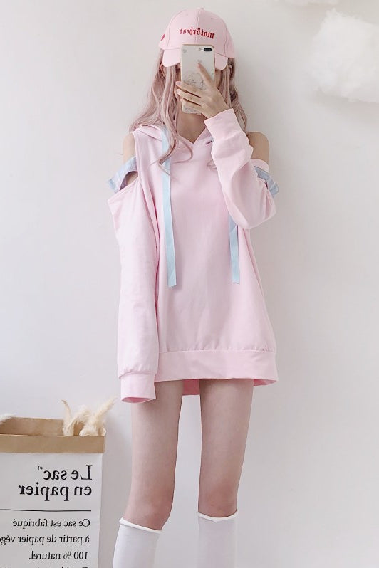 pastel pink hoodie PL50234