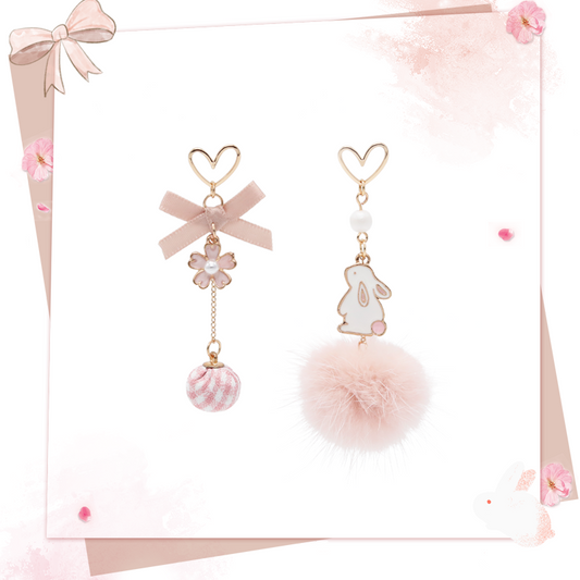 Cute Rabbit/Sakura Earrings PL50441