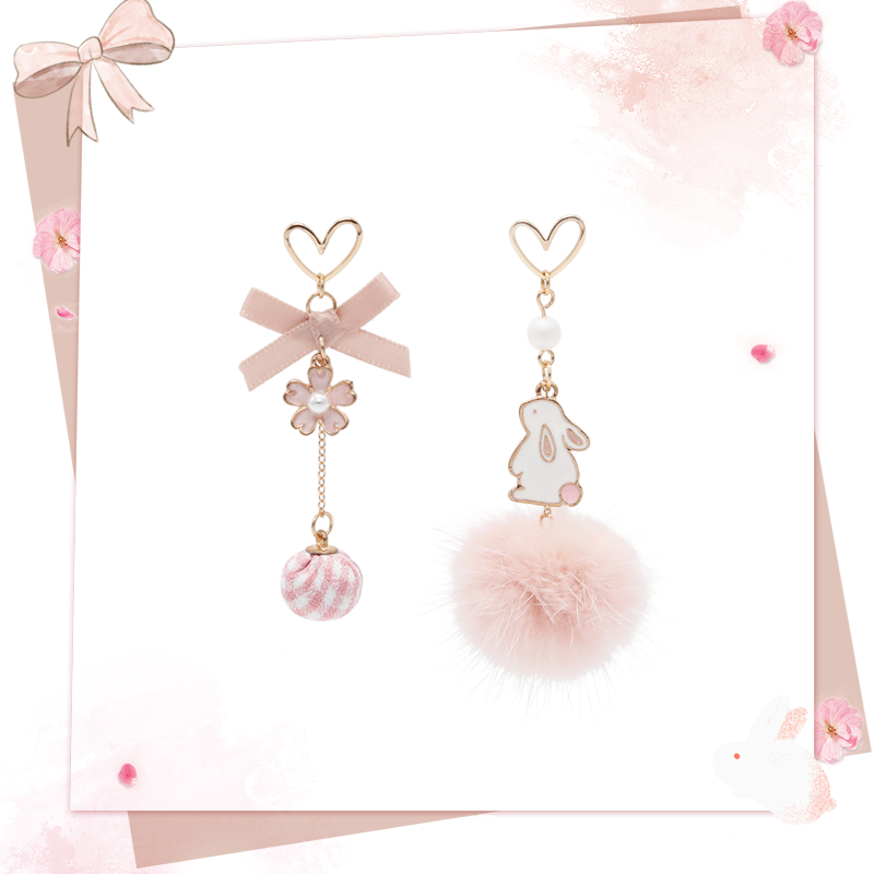 Cute Rabbit/Sakura Earrings PL50441