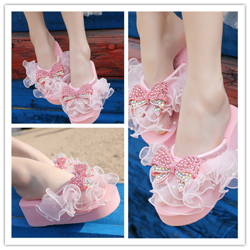 Pink Bow Slippers  PL52432