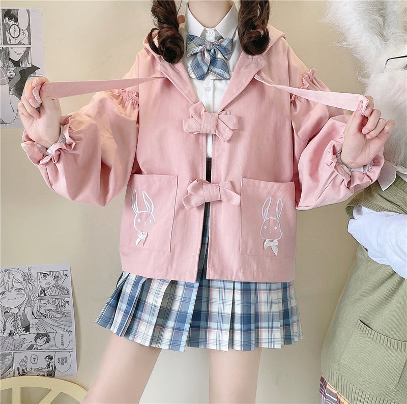 Cute rabbit embroidered jacket PL51819