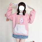 Cute rabbit ears plus fleece top PL51841