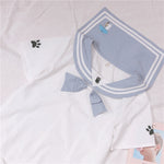 Cat footprint embroidery shirt PL20463