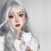 Silver long curly wig PL50703