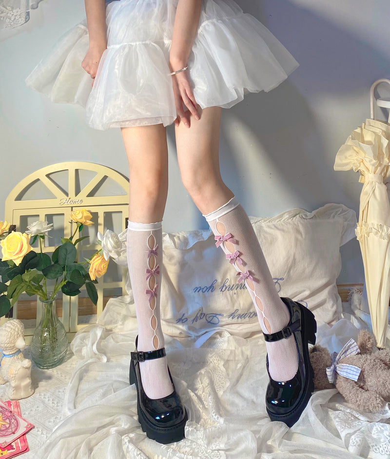 Lolita bow leg socks PL52018