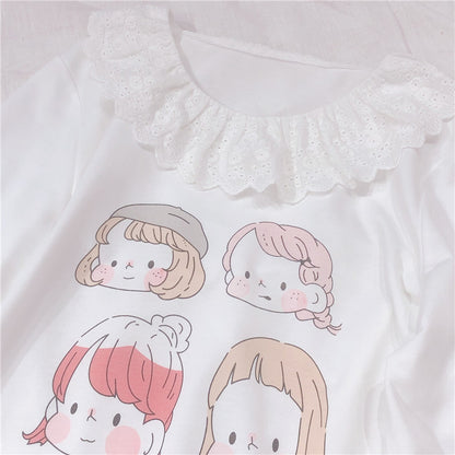 Cute little man's head print T-shirt    PL20214