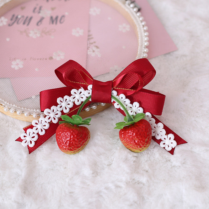 Lolita strawberry hair clip (one) PL21185