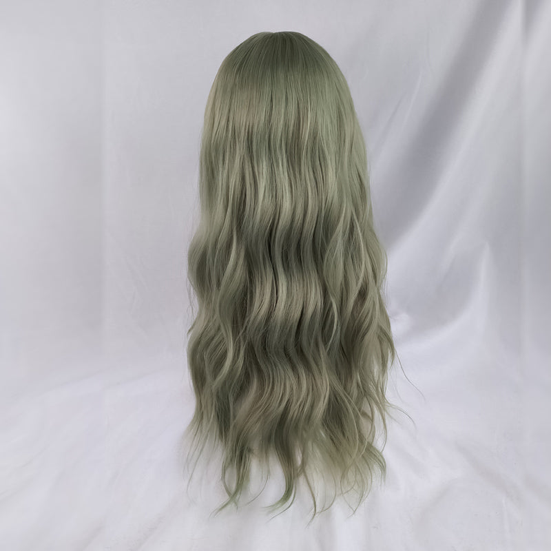 Long green wig PL50040