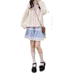 Cute embroidered knitted cardigan PL51917