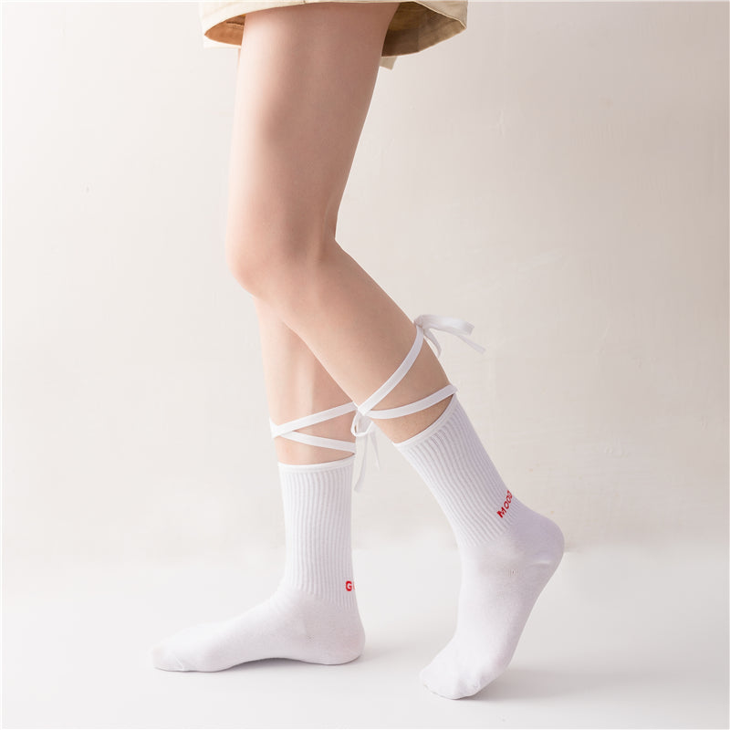 Cross strap socks PL20568