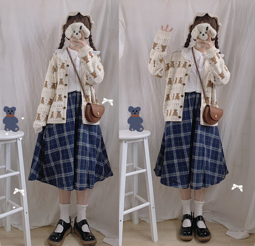 Lolita Plaid Skirt PL21137