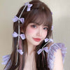 Cute purple bow hairpin PL52021