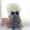 Lolita lace bow straw hat PL21188