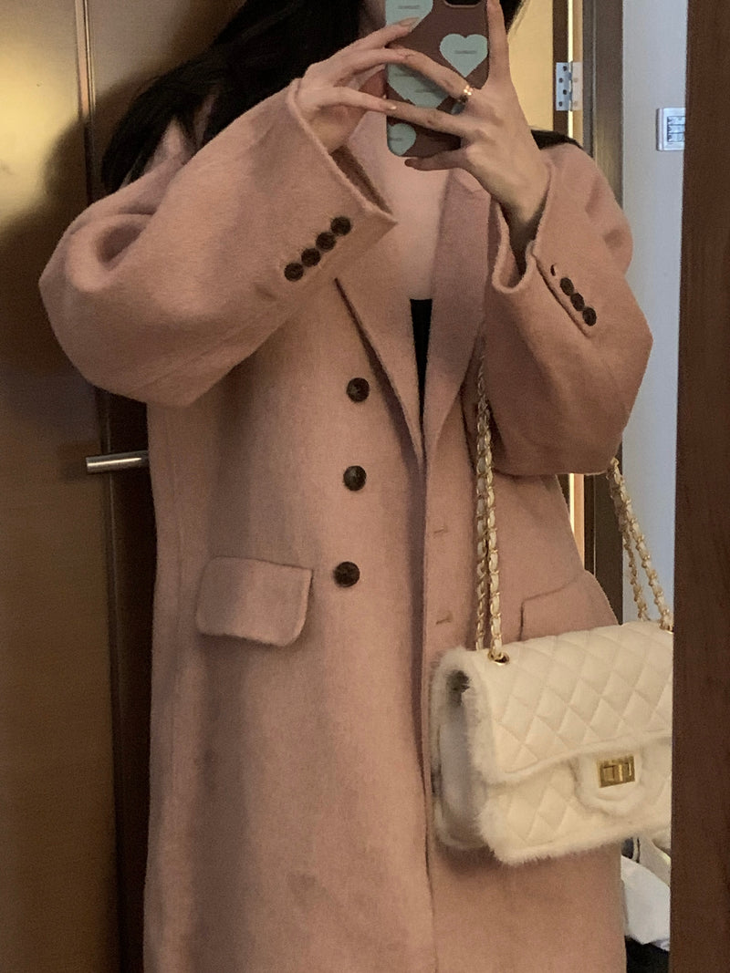 pink long coat  PL52651