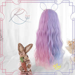 “Purple＆ Blue Love”Long Curly Wig PL51804