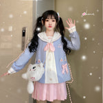 Cute blue uniform set + bag PL51826