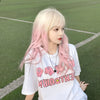 White Gold Gradient Pink Wig  PL52427