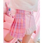 Cute pink pleated skirt PL50782