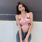 Pink bow sling top PL52030