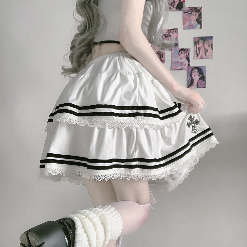 Harajuku High Waist Cake Dress + Sling Top PL51479